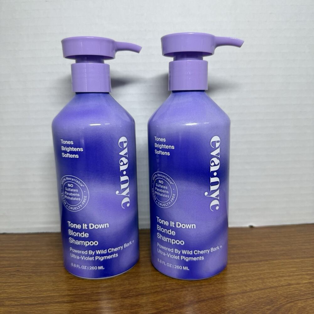 2x Eva NYC Tone It Down Blond Shampoo 8.8 oz Set Of 2